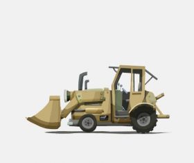 Forklift cartoon illustration vector