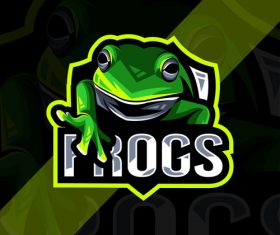Frogs esport logo vector