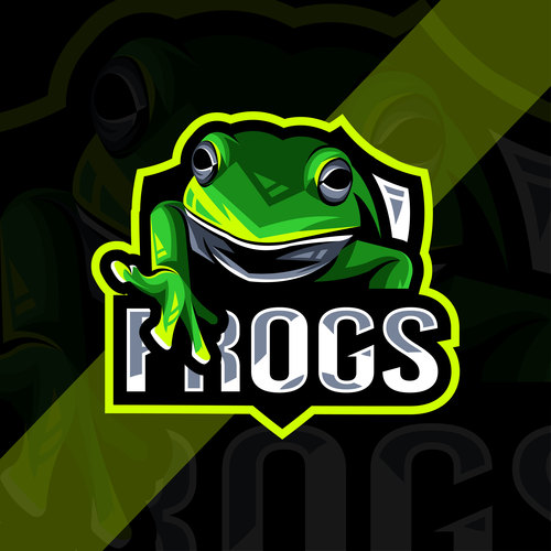 Frogs esport logo vector