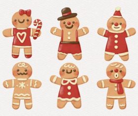 Gingerbread character flat vector