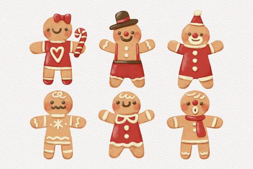 Gingerbread character flat vector