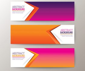 Gradient color abstract background banner vector