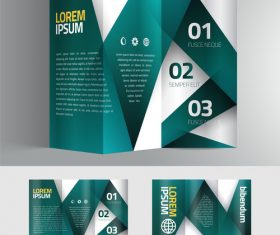 Green stripe brochure vector