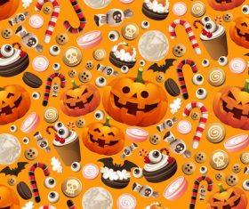 Halloween background pattern vector