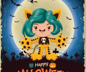 Halloween poster design vector