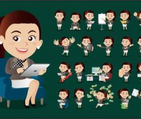 Happy comic characters vector