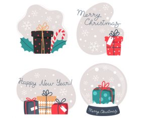 Happy new yean gift illustration vector