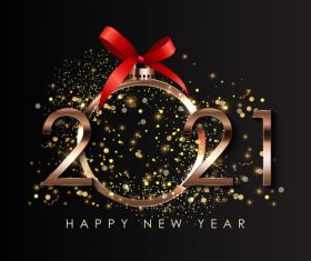 Happy new year 2021 numbers vector