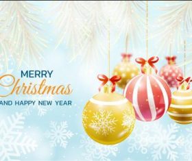 Happy new year decoration greeting card vector