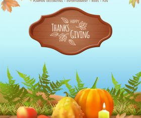 Happy thanksgiving vector card