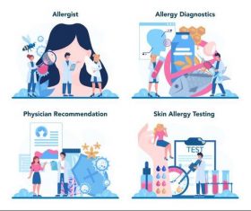 Health check cartoon illustration vector