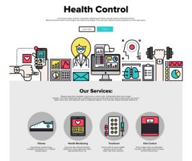 Health control flat graphic concept vector