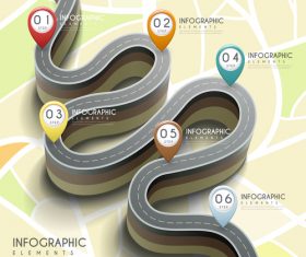 Highway infographic options vector