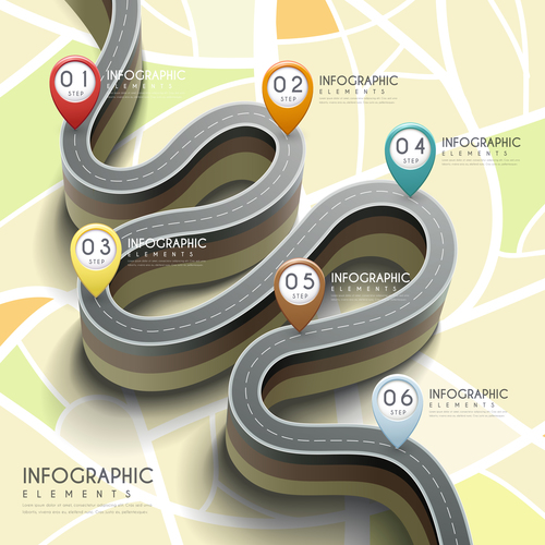 Highway infographic options vector