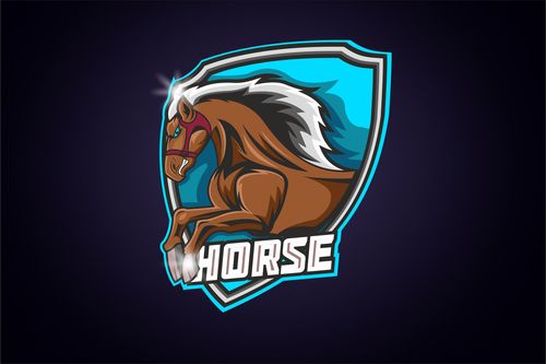 Horse sport logo design vector