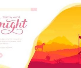 Knight silhouette illustration vector