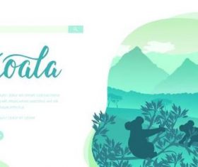 Koala silhouette illustration vector