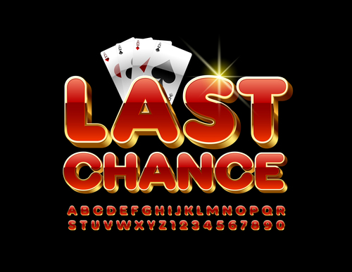 Last chance letters vector