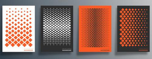 Lattice abstract pattern poster design vector