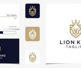 Lion king logo design vector