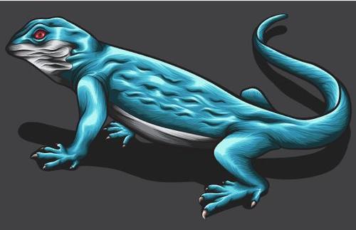 Lizard hand drawn illustration vector