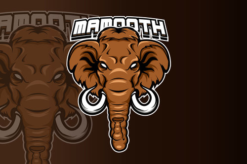 Mammoth sports and esports logo vector