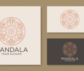 Mandala cover company business card vector