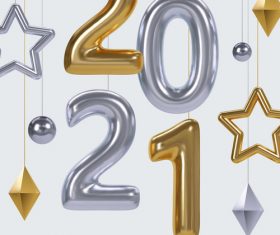 New year poster vector winter holidays background design