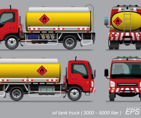 Oil tank truck vector