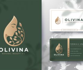 Olivina cover logo design vector