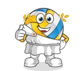 Olympic volleyball mascot cartoon vector