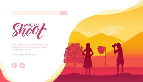 Outdoor photography silhouette illustration vector