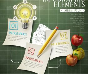 Paper infographic options vector