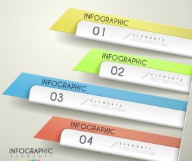 Paper knife infographic business element options vector