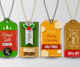Pendant Christmas label vector