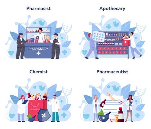 Pharmacy cartoon illustration vector