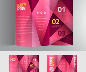 Pink stripe brochure vector