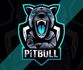 Pitbull esport logo vector