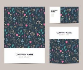 Printing pattern company business card vector