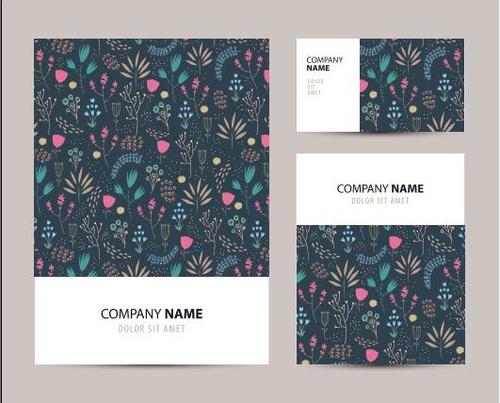 Printing pattern company business card vector