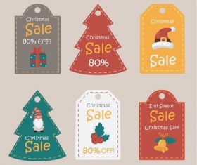 Promotional label christmas vector