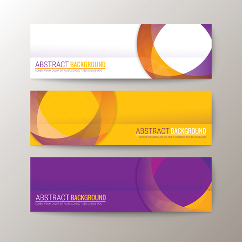 Purple and yellow abstract background banner vector