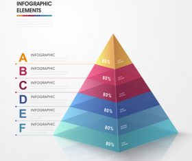 Pyramid information background vector