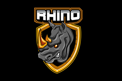 Rhino esports logo vector