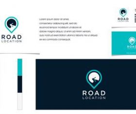 Road logo company business card vector