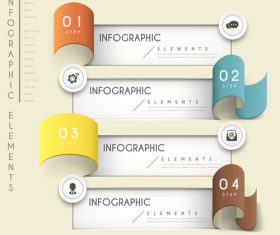 Roll up business infographic elements options vector