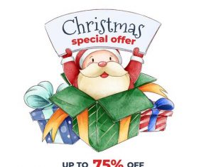 Santa Promotion Flyer Vector