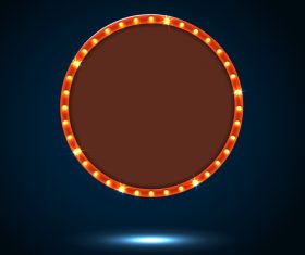 Shiny round billboard vector