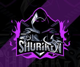 Shuriken esport logo vector