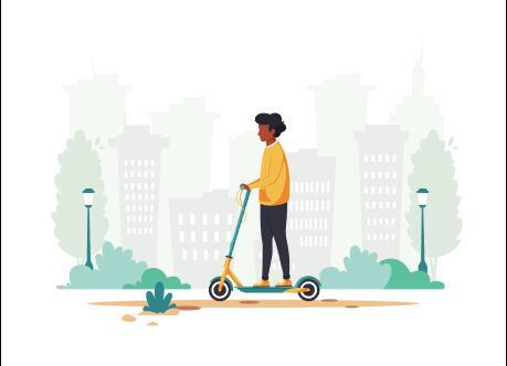 Skateboarding man cartoon illustration vector